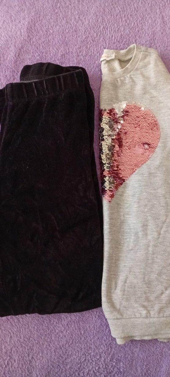 Gri Payetli Nakışlı Kız Eşofman Takımı - Görsel 2