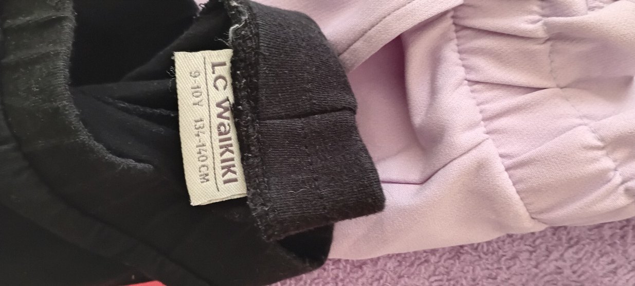 Kız Çocuk Siyah lila pantolon - Görsel 4