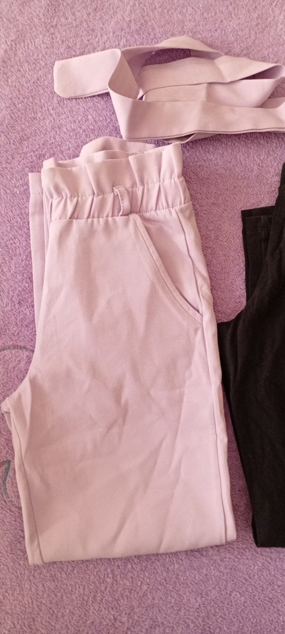 Kız Çocuk Siyah lila pantolon - Görsel 2