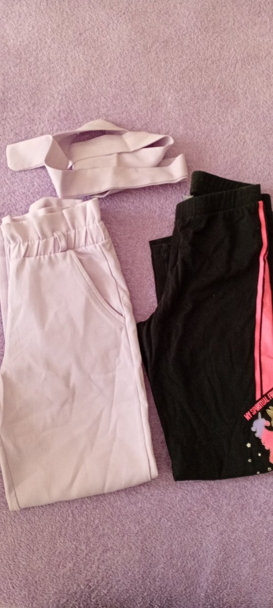 Kız Çocuk Siyah lila pantolon - Görsel 3