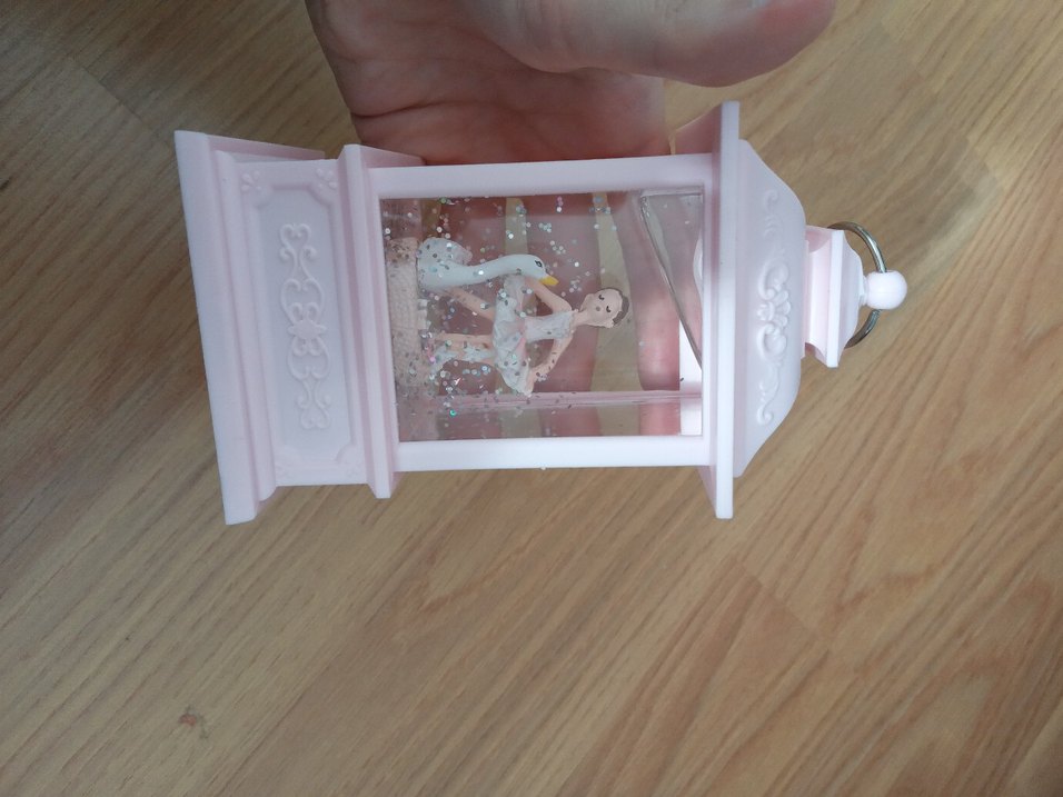 Pembe Figürlü Dekoratif ışıklı müzikli kar küresi - Görsel 3