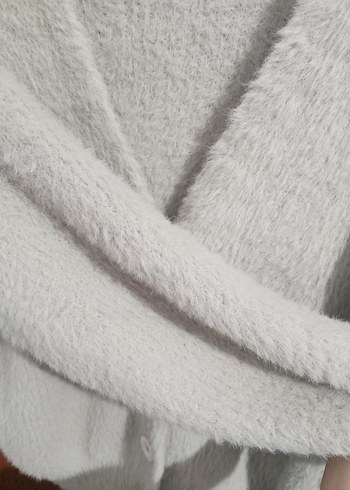 Kadın Bej peluş Hırka Uzun Kollu - Görsel 5