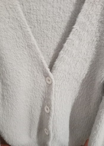 Kadın Bej peluş Hırka Uzun Kollu - Görsel 2