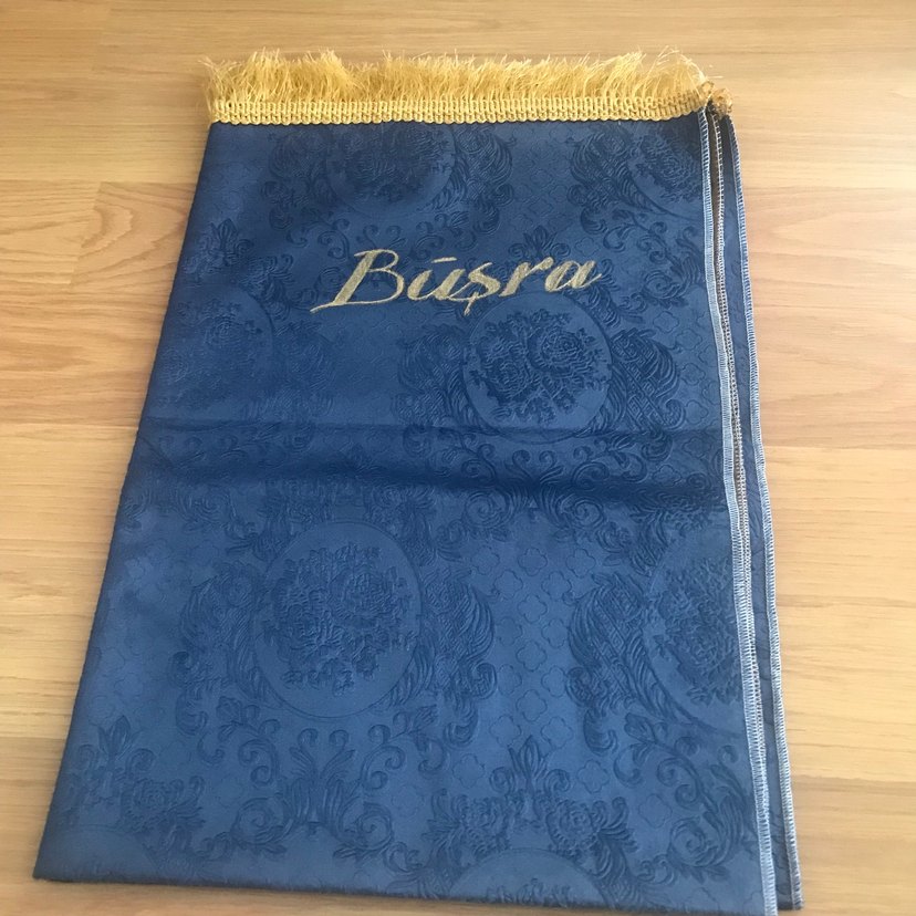 Nakışlı Mavi İsim seccade - Görsel 2