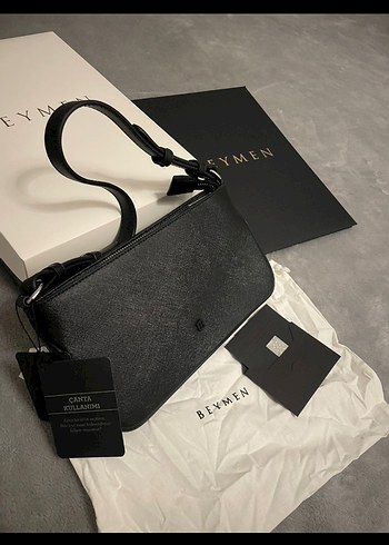 Beymen Siyah Deri Omuz Çantası - Görsel 7