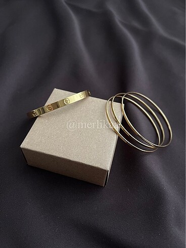 Cartier Bileklik + 3'lü Ajda Bilezik