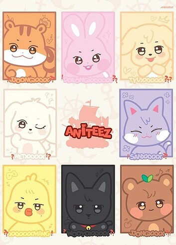 Diğer Ateez aniteez peluş anahtarlık (DDEONGbyeoli)