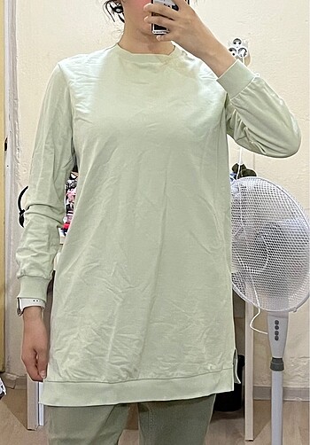 su yeşili basic tunik