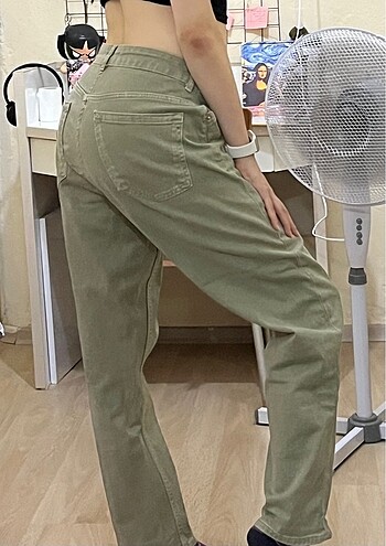 Zara zara yeşil jean