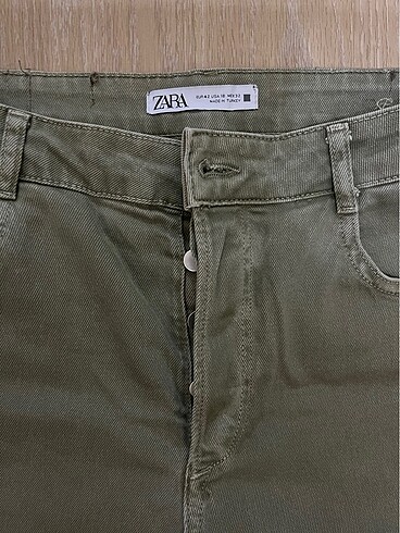 38 Beden zara yeşil jean