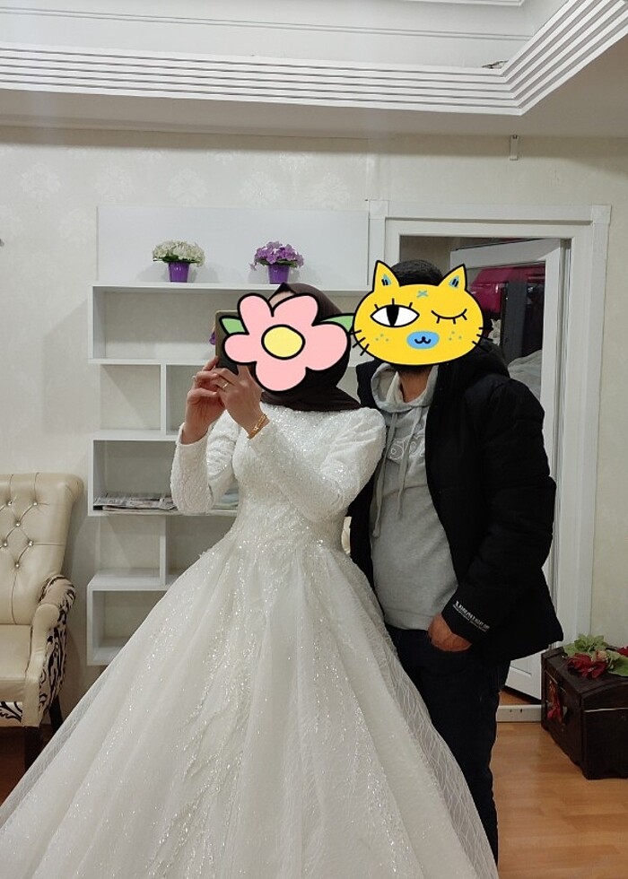 Gelinlik tesettür  - Görsel 2