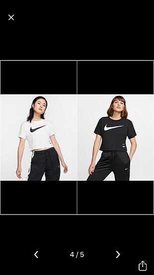 Sıfır etiketli orijinal nike siyah beyaz iki tişört