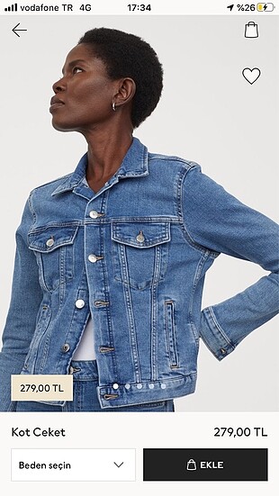 Sıfır etiketli orijinal h&m mağaza fiyatı 279