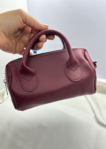 Bordo Deri Kadın Çanta - Görsel 3