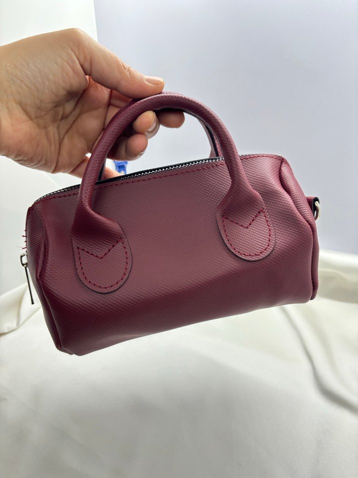 Bordo Deri Kadın Çanta - Görsel 3