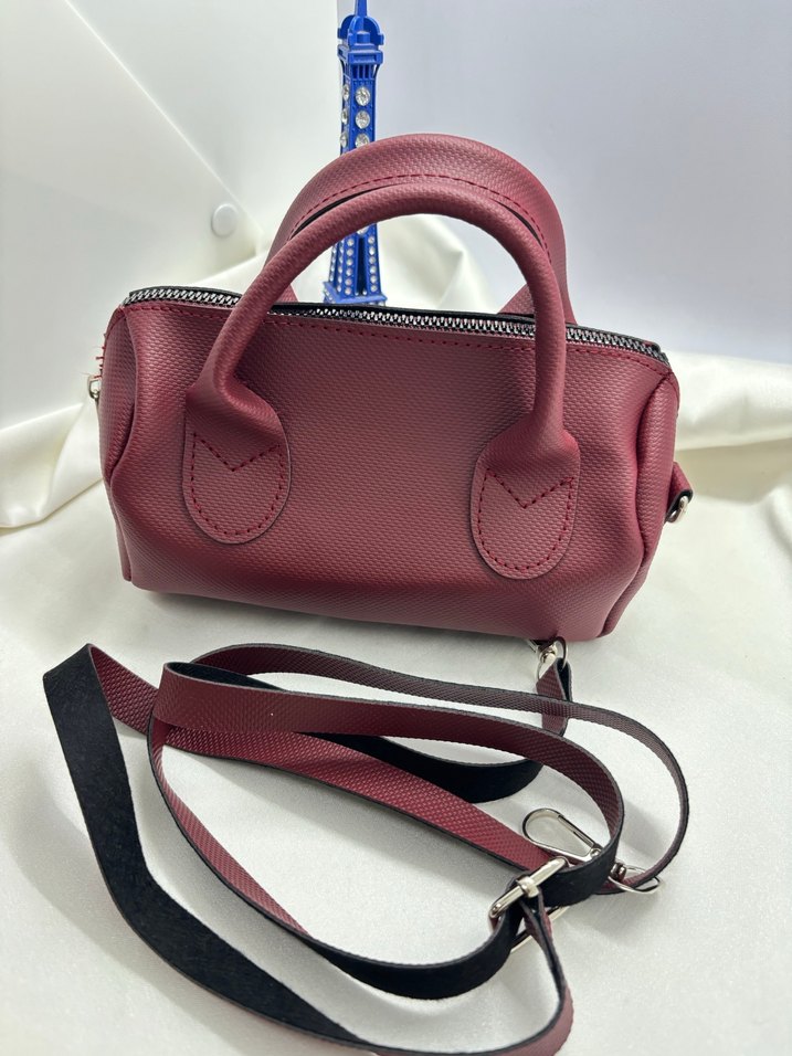 Bordo Deri Kadın Çanta - Görsel 2