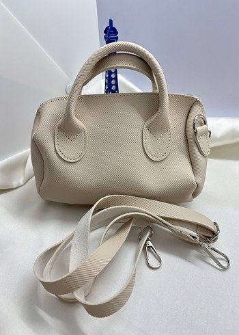 Bej Deri Minimalist Kadın Çanta - Görsel 3