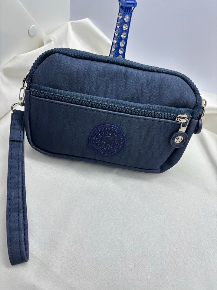 Kadın Mavi Fermuarlı Çapraz Çanta - Görsel 3