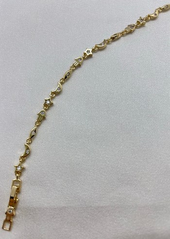 Zincir Detaylı Altın Renkli Kadın Bileklik - Görsel 4