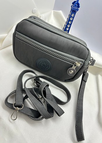 Gri Fermuarlı Kadın Çapraz Çanta - Görsel 2