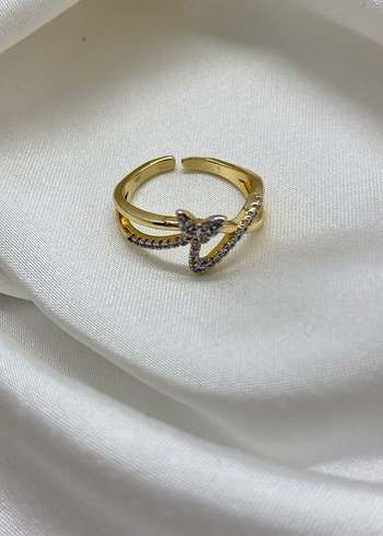 Altın Renkli Kelebek Detaylı Kadın Yüzük - Görsel 2