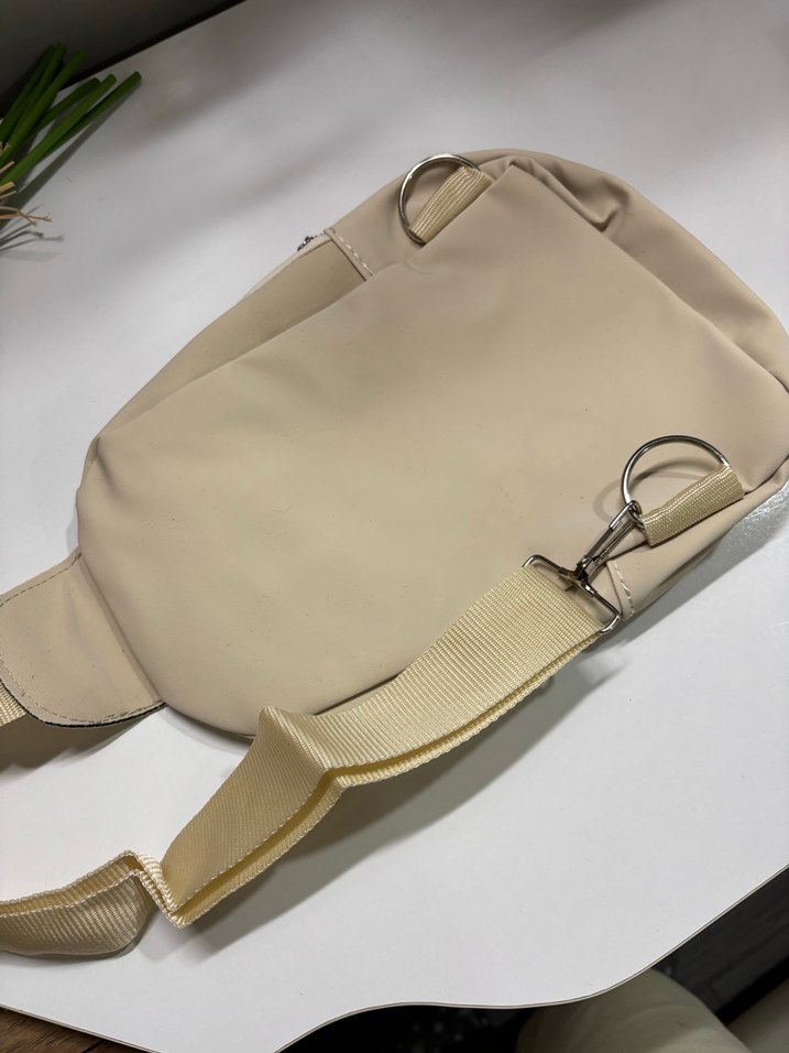 Bej Fermuarlı Kadın Çapraz Çanta - Görsel 4