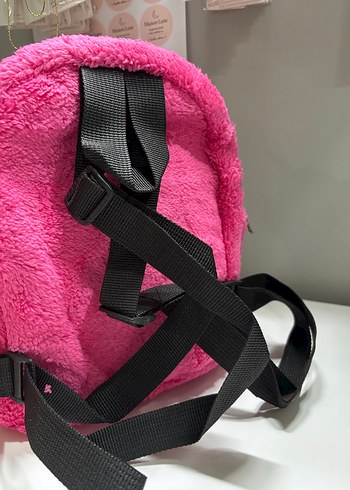 Pembe Peluş Çocuk Okul Çantası - Görsel 3