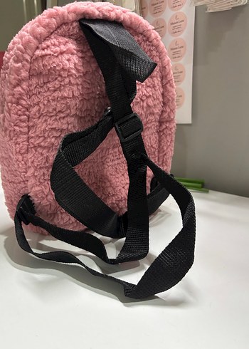 Pembe Peluş Çocuk Okul Çantası - Görsel 3
