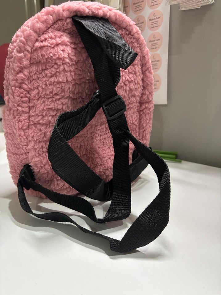 Pembe Peluş Çocuk Okul Çantası - Görsel 3