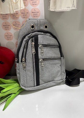 Gri Kadın Fermuarlı Omuz Çantası - Görsel 4