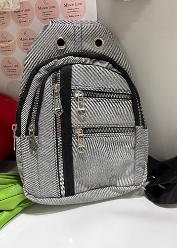 Gri Kadın Fermuarlı Omuz Çantası - Görsel 2