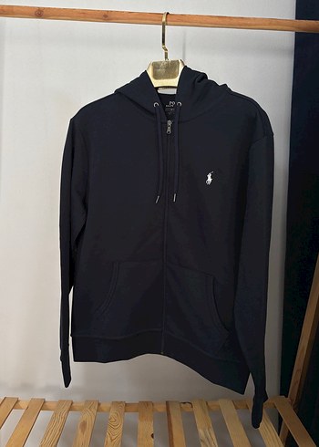 Erkek Siyah Fermuarlı Sweatshirt