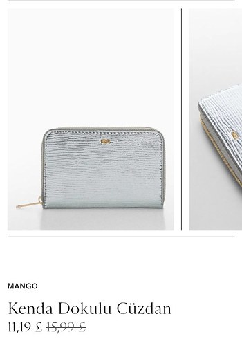Mango gümüş kabartmalı dokulu cüzdan