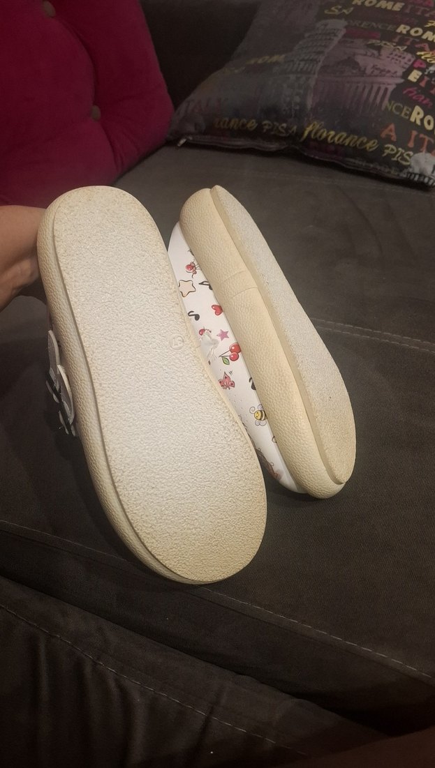 Beyaz Baskılı Kadın Terlikler, Dolgu Topuklu - Görsel 5