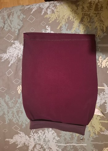 Adil Işık marka xs beden Bordo Drapeli Kadın Kalem Etek - Görsel 3