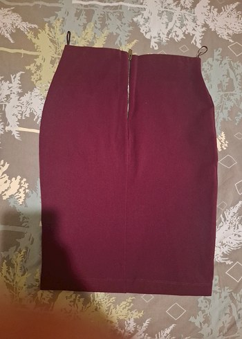 Adil Işık marka xs beden Bordo Drapeli Kadın Kalem Etek - Görsel 2