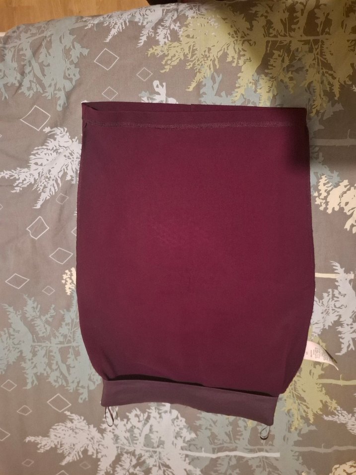 Adil Işık marka xs beden Bordo Drapeli Kadın Kalem Etek - Görsel 3