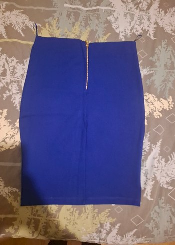 Adl marka Asil Işık M Beden Kadın Mavi Midi Kalem Etek - Görsel 2