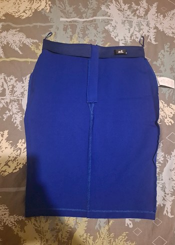 Adl marka Asil Işık M Beden Kadın Mavi Midi Kalem Etek - Görsel 3