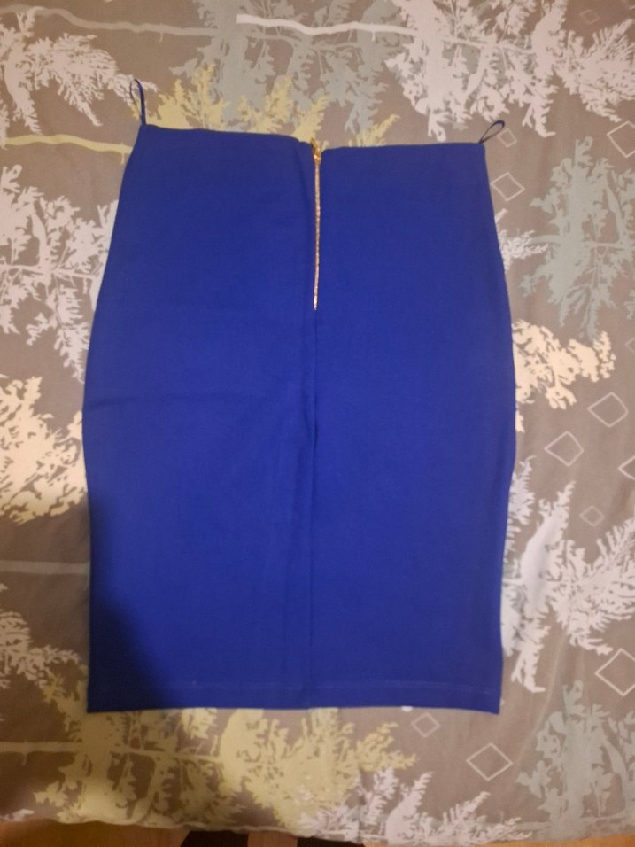 Adl marka Asil Işık M Beden Kadın Mavi Midi Kalem Etek - Görsel 2