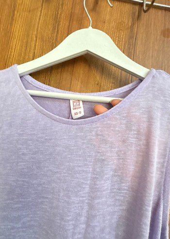 Kolsuz Uzun Lila renk plaj Elbisesi - Görsel 2