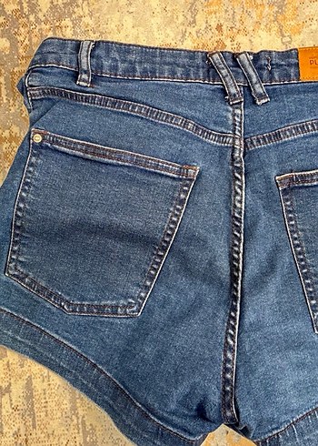 Kadın Mavi Mini Denim Şort - Görsel 3