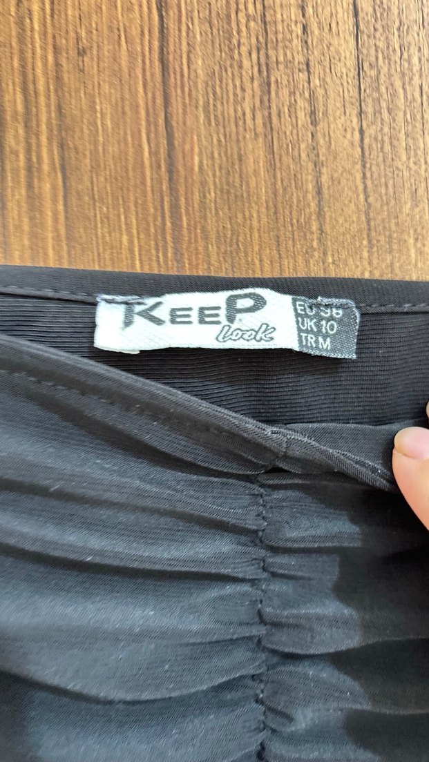 Kadın Siyah Pilili Askılı Büstiyer Mini - Görsel 2