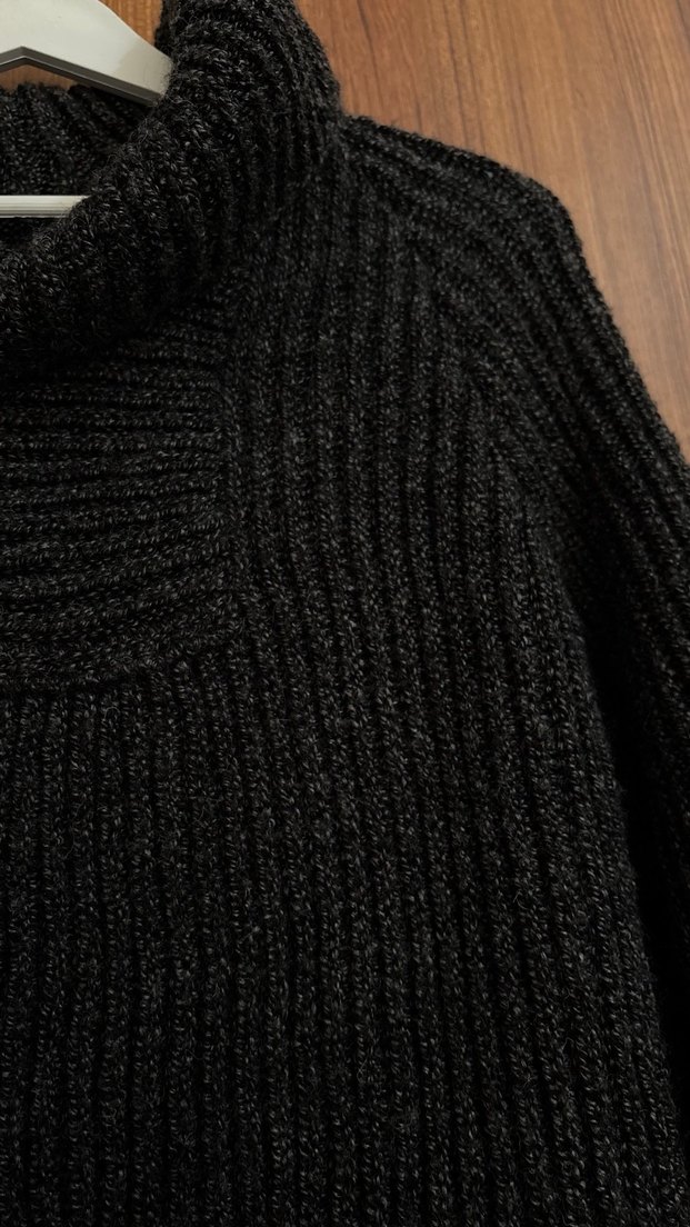 Gri Kadın Balıkçı Yaka Triko Kazak - Görsel 2