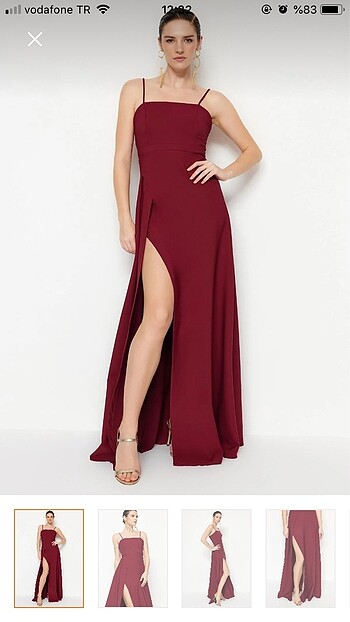 Bordo elbise
