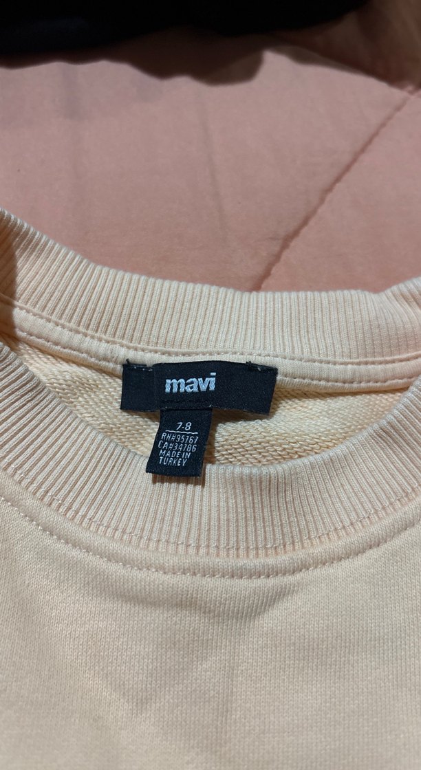 Bej Kadın Sweatshirt, Uzun Kollu, Rahat Kesim - Görsel 2