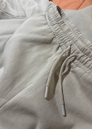 Bej Kapüşonlu Kadın Keten Sweatshirt - Görsel 3