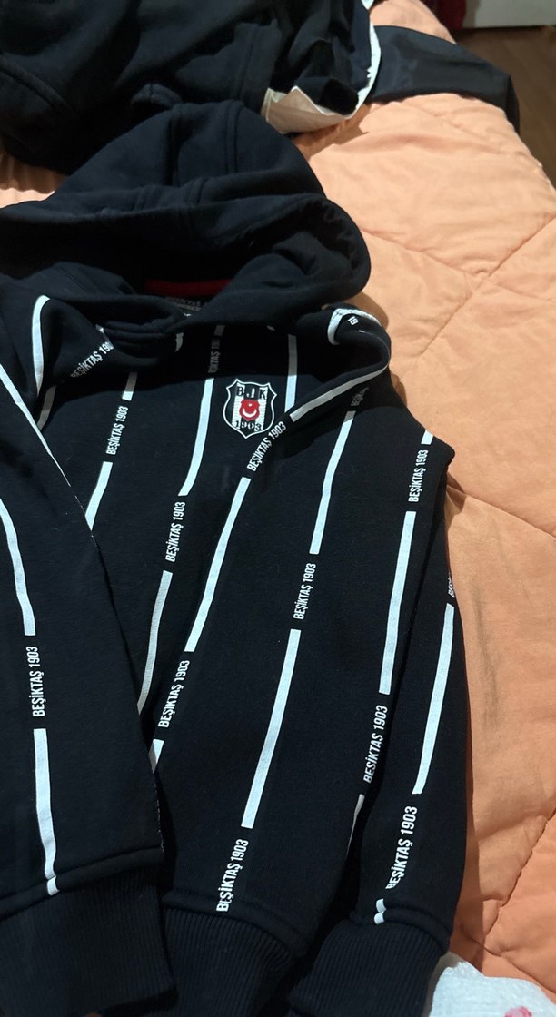 Siyah Baskılı Erkek Sweatshirt - Görsel 3