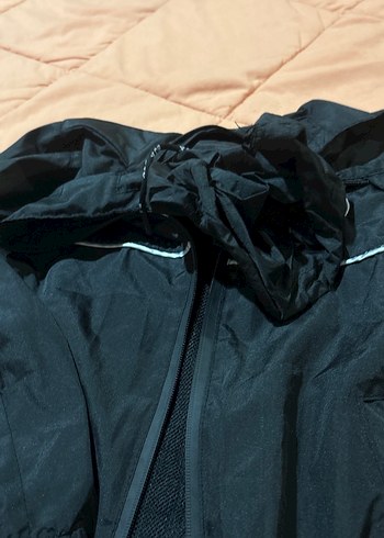 Erkek Siyah Fermuarlı Streetwear Yağmurluk - Görsel 3