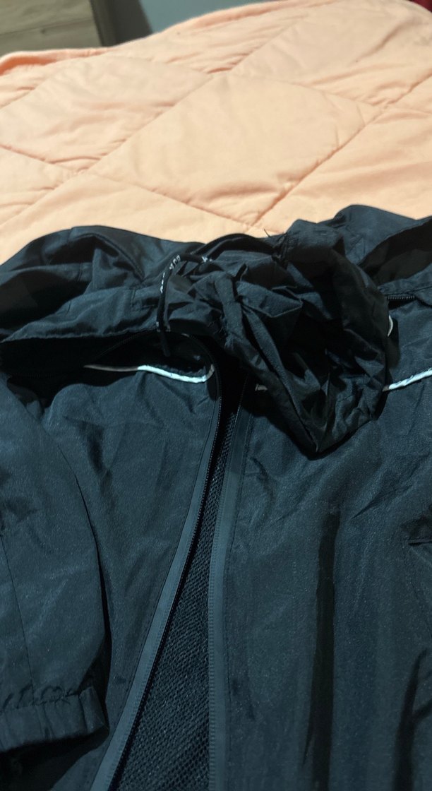 Erkek Siyah Fermuarlı Streetwear Yağmurluk - Görsel 3